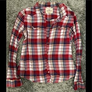 Red Plaid Hollister Shirt